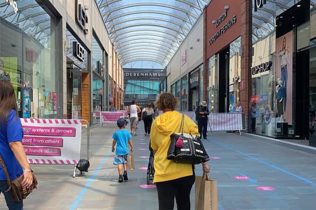Wakefield's shopping centres were full of people this afternoon, as non-essential retailers were allowed to open their doors for the first time in almost three months.