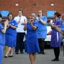 The clap for carers at Leeds General Infirmary on May 28. Picture: Jonathan Gawthorpe