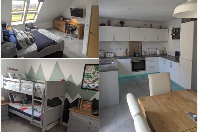 A new build, Dale described the townhouse as"deceptively spacious", with a garden, double driveway and detached single garage.