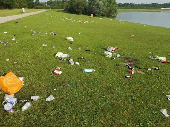 The mess left Pugneys after last week's hot weather.