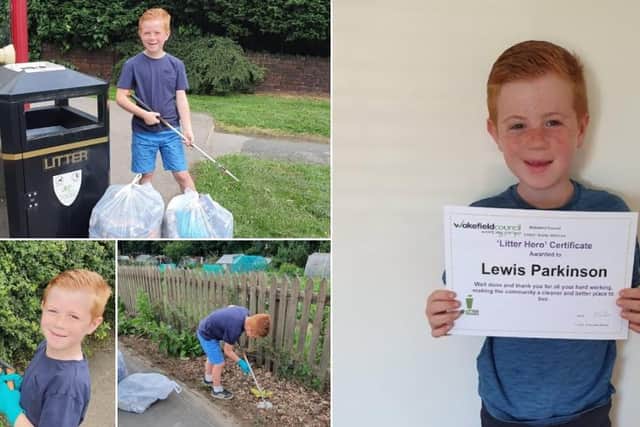 GOOD WORK: Lewis Parkinson has been out clearing up his community.