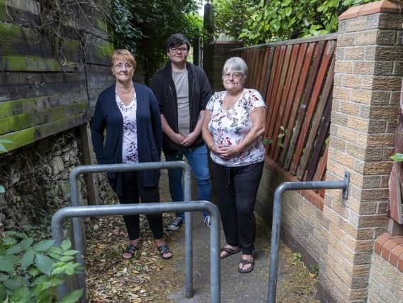 Maureen Sidaway, James Jackson and June Foster are campaigning to keep the path open.