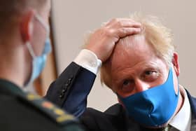 Boris Johnson visited ambulance staff in central London.