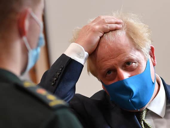 Boris Johnson visited ambulance staff in central London.