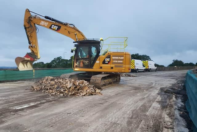 New photos show work underway on a 3.6m project on Lofthouse Interchange. Photo: Highways England