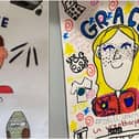 Schoolchildren from Wakefield have been drawing their own version of the poster for their parents and carers to share.