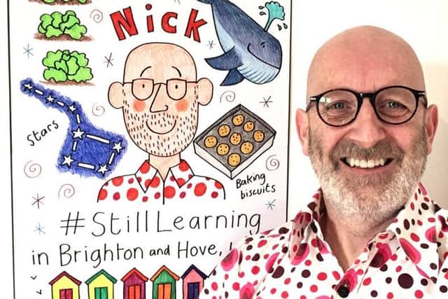 Children have been sketching what they have been doing at home with the help of award-winning illustrator Nick Sharratt.