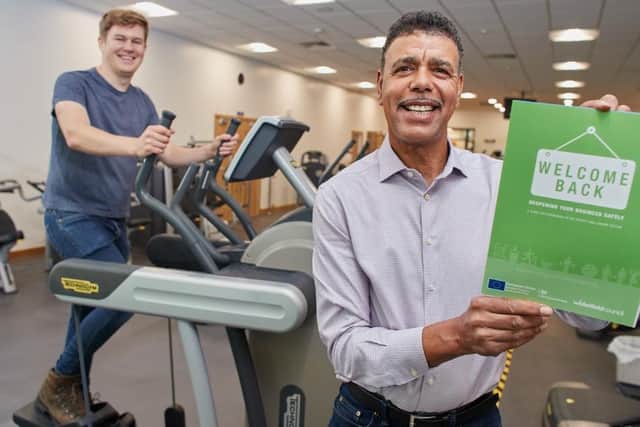 Chris Kamara has teamed up with Coun Jack Hemingway to show how Wakefield Council is supporting leisure businesses in the district to reopen safely.