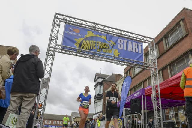 Pontefract's Half Marathon has been postponed due to fears over coronavirus. Pictured are runners at the second event in 2018.