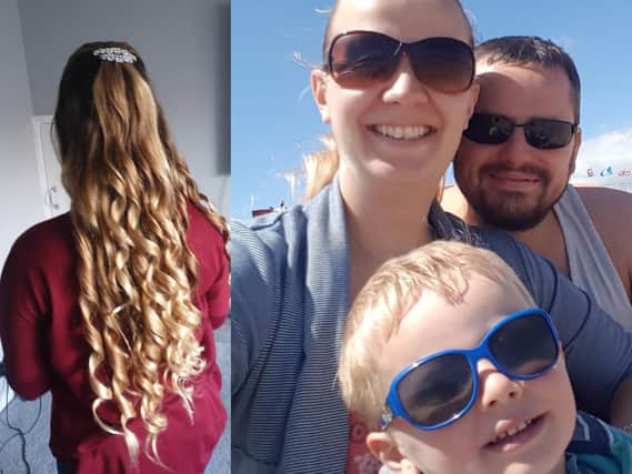 A mum from Kippax will be cutting off 45cm of her hair to raise funds for a charity who provided her son with open heart surgery