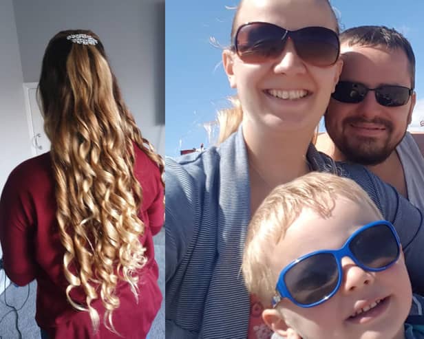 A mum from Kippax will be cutting off 45cm of her hair to raise funds for a charity who provided her son with open heart surgery