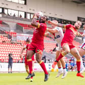 AFTERNOON TO FORGET: Catalans Dragons ran in 10 tries during last weekend's win over Wakefield. Picture: Allan McKenzie/SWpix.com