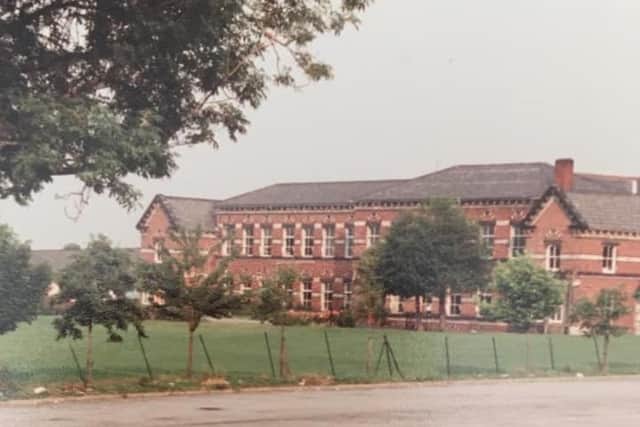 A photograph of the school on the site on Stuart Road, before the store was constructed. Taken by Steve Askew.