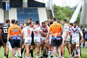 Players from both sides are involved in a scuffle during Wakefield's Challenge Cup defeat by Catalans two weeks ago. Picture by Danny Lawson PA Wire.