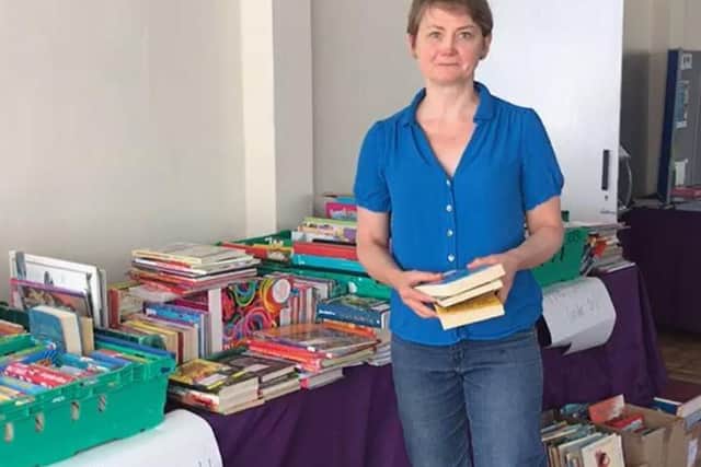 Normanton, Pontefract and Castleford MP Yvette Cooper helped distribute free books to families in a bid to fill the void left by closed schools and libraries.