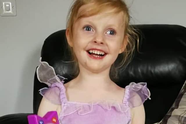 Sophia Holden, 4, had to re-learn how to speak and walk after she contracted the life-threatening infection when she was just two