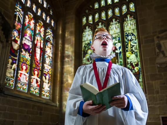 Charlie Trueman in Wakefield Cathedral. Picture: Tony Johnson
