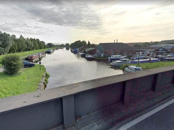 A man suffered from smoke inhalation after a fire on a barge boat in Castleford on Saturday afternoon. Photo: Google Maps