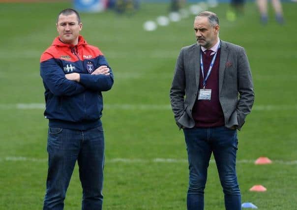 Wakefield Trinity CEO Michael Carter, right, with head coach Chris Chester. (PIC: JONATHAN GAWTHORPE)