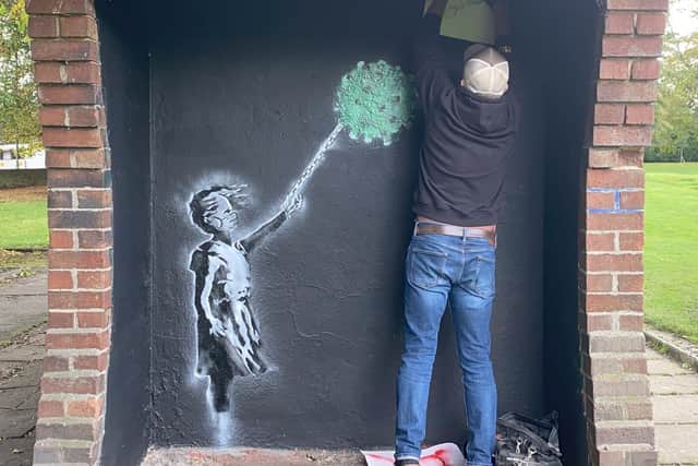The artist behind Horbury’s Banksy-style artwork has admitted he was “totally blown away” by the public response to his work.