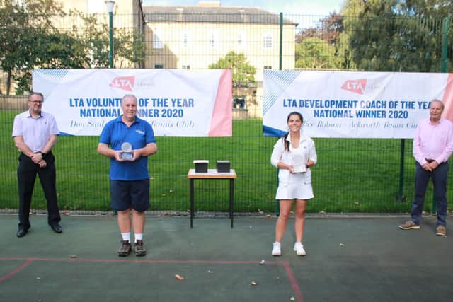 Alice Robson, was named development coach of the year by the Lawn Tennis Association and club chairman Don Saul was recognised as volunteer of the year