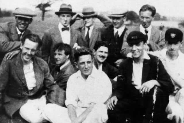 Henry Moore (second row, left) with the Leeds School of Art Cricket team, c.1920