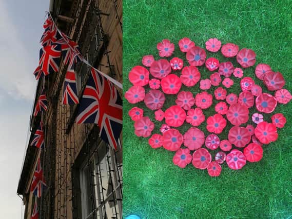 Pontefract Civic Society’s decoration squad are collecting poppies made from the base of plastic bottles to be mounted on Pontefract town hall