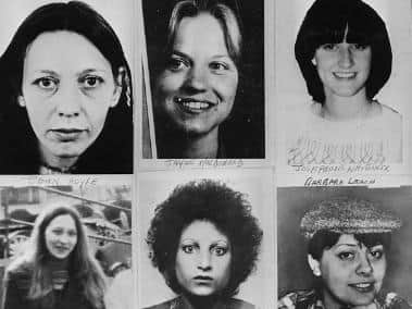 Six of the young women murdered by Peter Sutcliffe. Top left to right; Vera Millward, Jayne MacDonald, Josephine Whittaker and bottom left to right; Jean Royle, Helga Rytka and Barbara Leach.