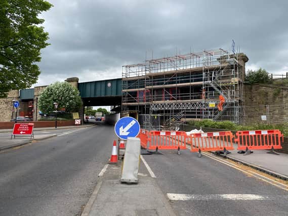 Network Rail have been carrying out "major repairs" to the overhead railway bridge on Ings Road since April.