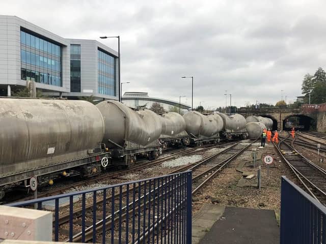 Nobody was hurt, but the incident has led to significant damage to signalling and points equipment, which means five of the station’s eight platforms are closed.