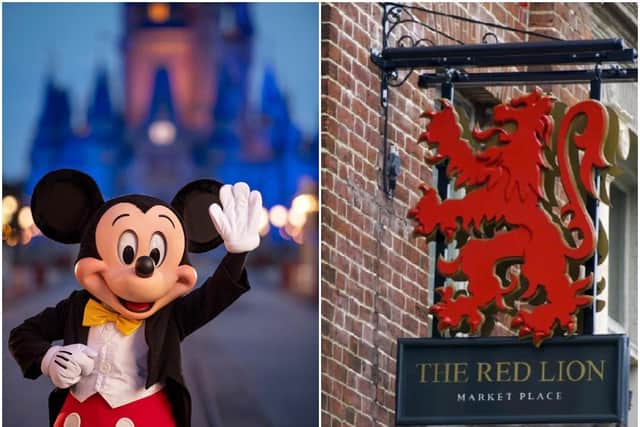 Taking the Mickey: The cartoon mouse visited The Red Lion back in July, according to police's assessment of test and trace records.