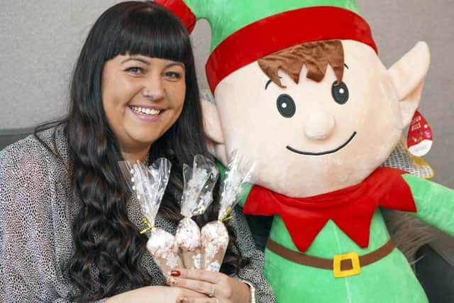 Support worker Claire Wilson began making festive hot chocolate cones for her work colleagues' children as a lockdown lift-me-up gift as Christmas approaches.