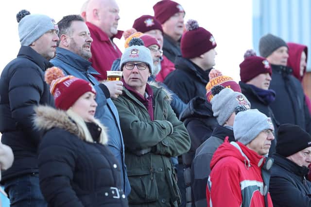 Supporters of Batley Bulldogs look on during a Championship fixture: Picture by Ash Allen/SWpix.com.