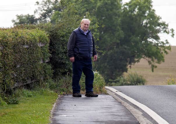 Phil Wilks has campaigned to have footpath installed between Castleford and Featherstone. Picture Scott Merrylees.