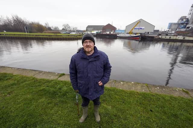 Avid fisherman Brian Cunningham claims that a new type of barge is resulting in the deaths of hundreds of fish in the canal in Knottingley.  Picture Scott Merrylees