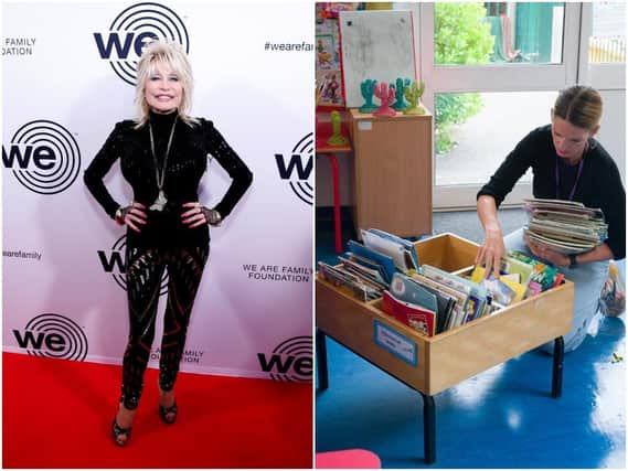 Children in the Five Towns have benefitted from more than 10,000 free books in the last three years, thanks to a scheme launched by Dolly Parton.