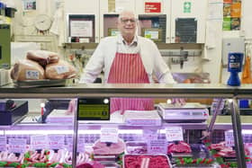 Butcher Ian Wandless at Castleford Market