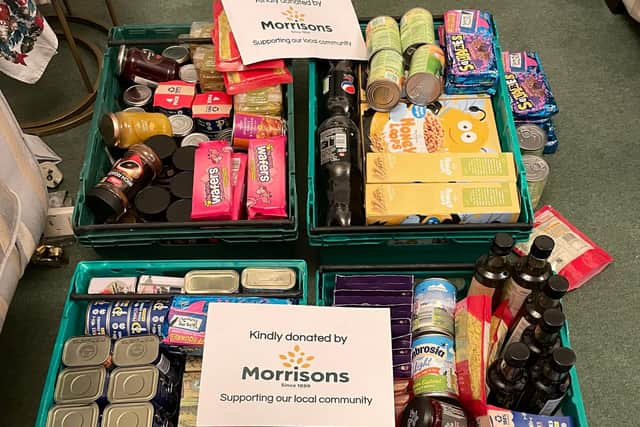 Generous donations from Morrisons supermarket
