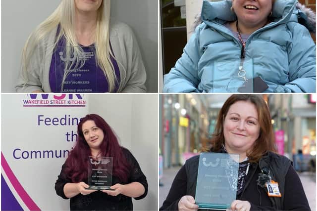 Community Foundation for Wakefield District, Unsung Heroes: Key workers. Clockwise from top left: Leanne Warren, Sabrina Archbold, Amy Barlow and Anna Natasha Howard.