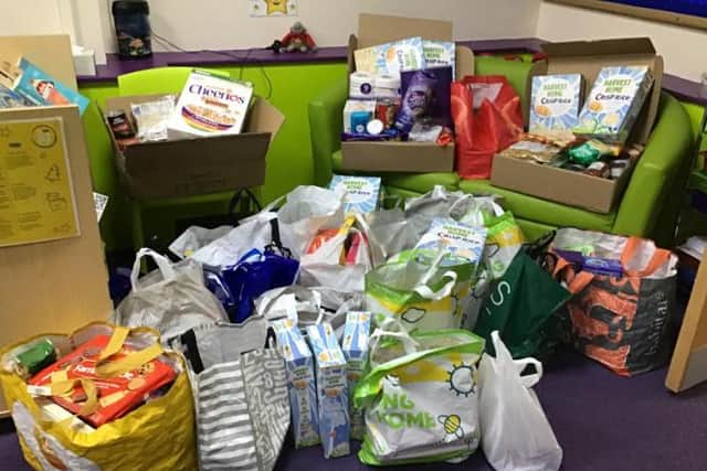Airedale Juniors foodbank for those families who are struggling