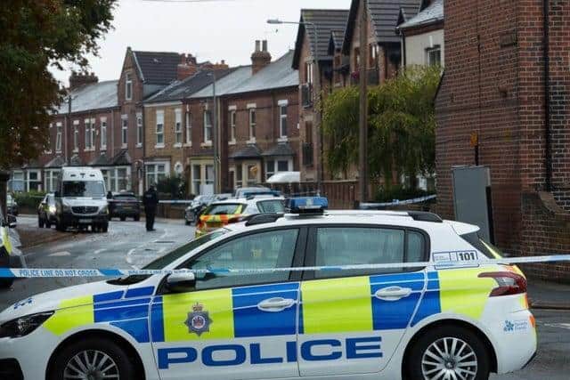 The scene on Pinderfields Road.