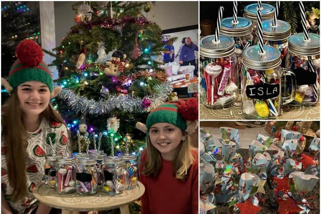 Poppy, 14, and Tilly Midgley, 12, were inspired to help the Hospice after it was forced to cancel its annual Santa and elf run due to the pandemic.