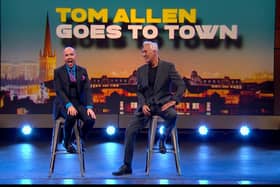 Tom Allen Goes to Town was filmed inthe city last year, and sees the comedian spend a week living in Wakefield before summing up his experiences for a live audience at the Theatre Royal Wakefield - with a little help from Spandau Ballet's Martin Kemp. Photo: Channel 4