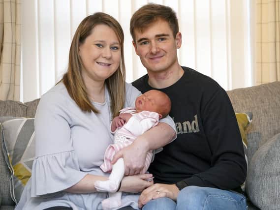 A new mum who welcomed the district’s first baby of 2021 has praised the “amazing” NHS staff who assisted her with her delivery.
