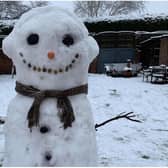 Sisters Maisie, aged 11 and Anabelle, aged 9, who worked together on their creation, won the competition after creating an impressive 5ft 8 snowman, complete with a carrot for a nose, a plaid scarf, and little rocks for a smile. Photo: Knottingley & Ferrybridge FOCUS Team