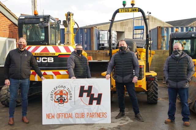 Castleford Tigers have agreed a six-figure, three-year kit partnership with local firm H&H Construction. Picture courtesy of Castleford Tigers.