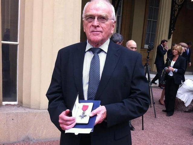 Brian Hazell received an MBE for his charity work in 2011.