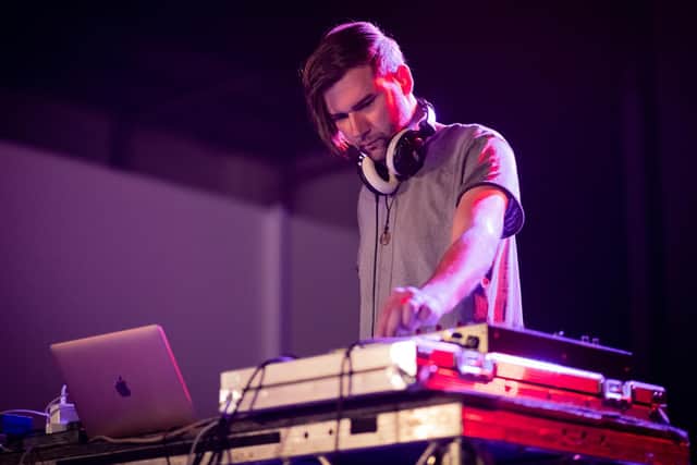 Ross Jarman's DJ set at the festival. Picture by Andrew Benge