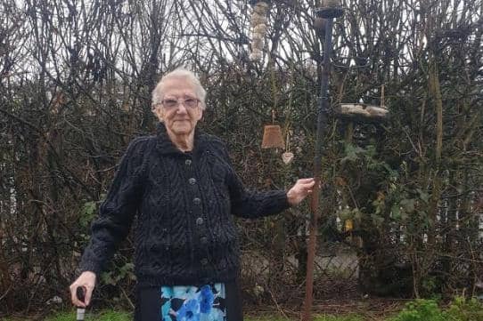 Violet harper, aged 89, loves nothing more than watching the world go by and observing the wildlife that visits her Brookfield Avenue care home, Newfield Lodge.
