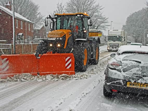 Gritters are preparing to work around the clock and people are being urged to look out for their vulnerable neighbours as several days of snow are forecast for the Wakefield district. Photo: Colin Williams